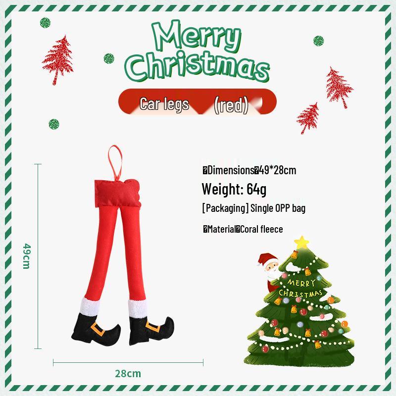 Festive Elf and Santa Claus Car Leg Pendants - Holiday Decorations
Festive Elf and Santa Claus Car Leg Pendants - Holiday Decorations