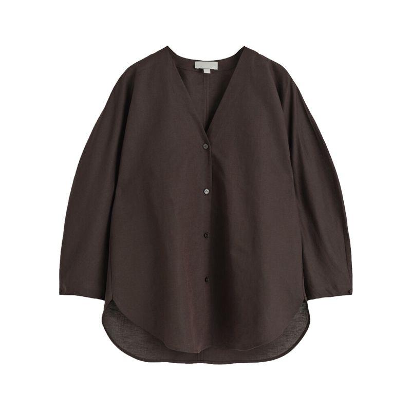 CS Summer New Product Women s Clothes Single Row Multi-Buckle V-neck 3/4 Sleeves Casual Type Linen Blended Tops 1301666 Dark brown L
CS Summer New Product Women s Clothes Single Row Multi-Buckle V-neck 3/4 Sleeves Casual Type Linen Blended Tops 1301666 Dark brown L