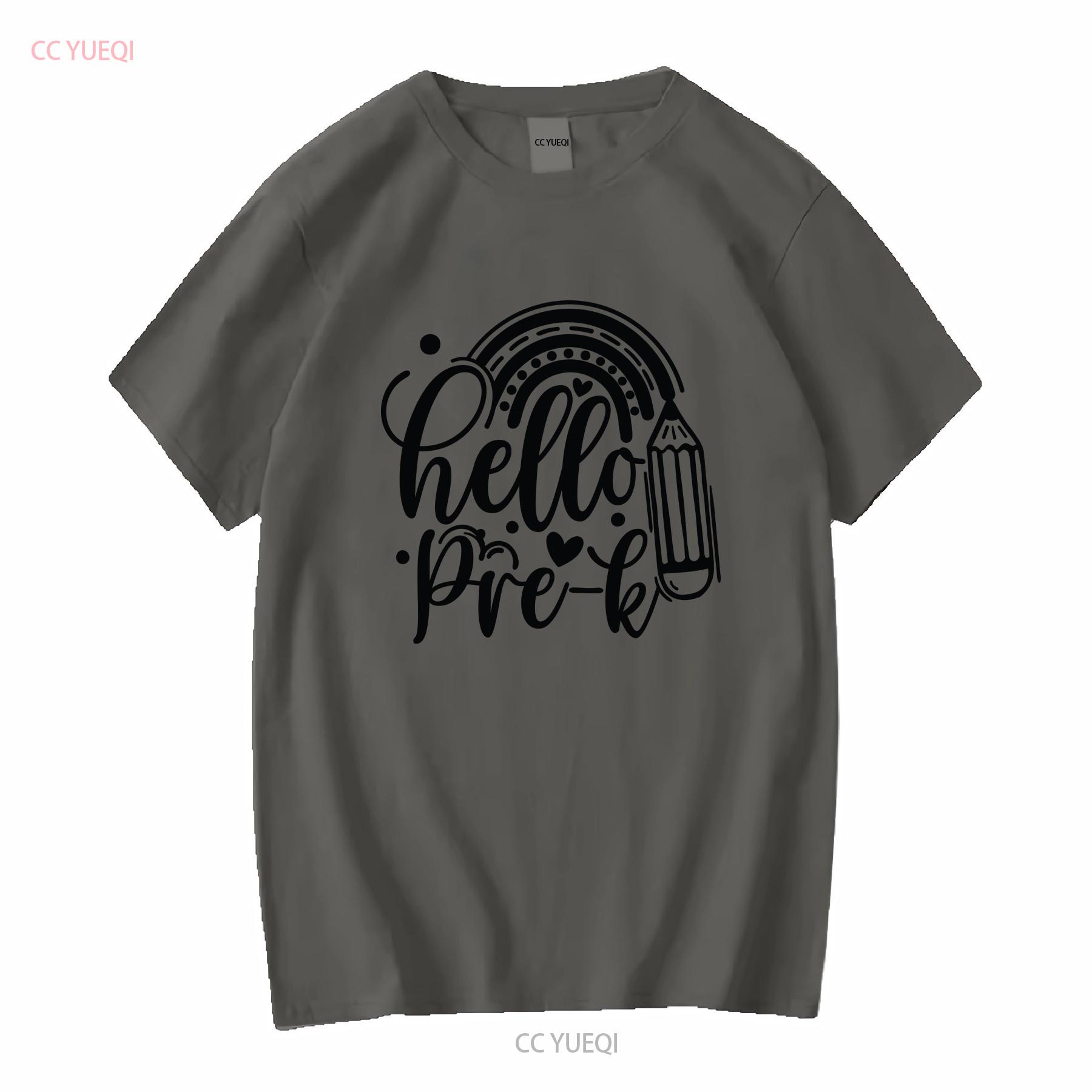Hello Pre K T Shirt Grade Teacher for Teachers Back to School long or short sleeves vintage Washed Top For Everyday Wear 4XL
Hello Pre K T Shirt Grade Teacher for Teachers Back to School long or short sleeves vintage Washed Top For Everyday Wear 4XL