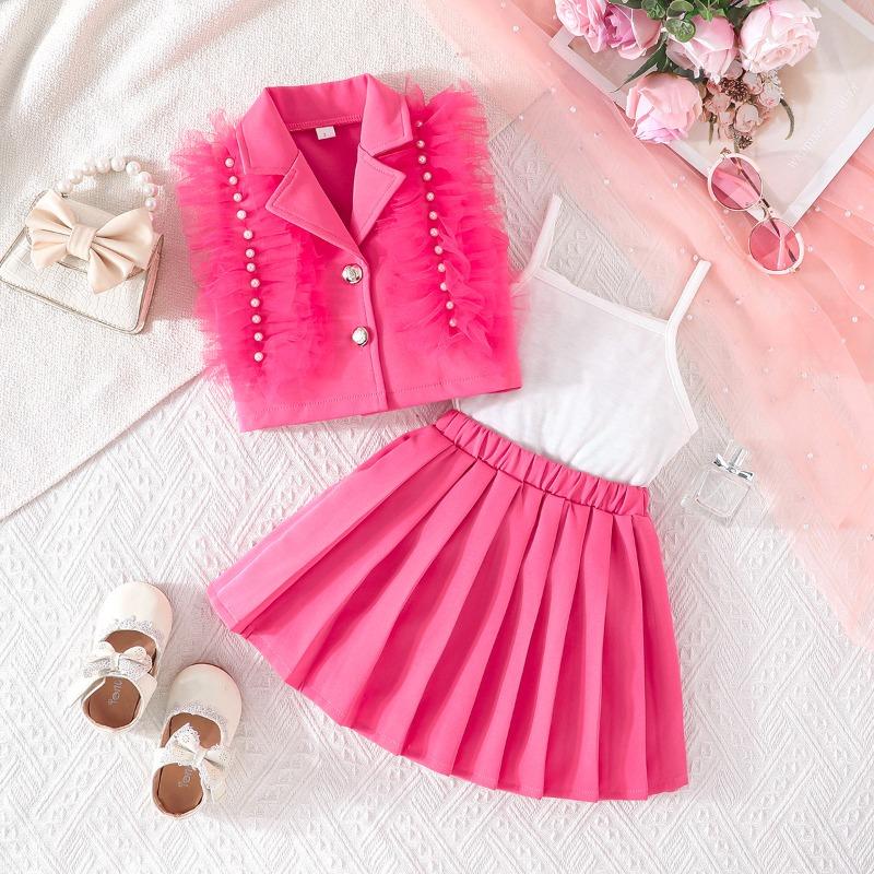 Children Elegant Suit Girls Summer Clothes Puffy Beading Mesh Jacket Vest Skirt Sets Kids Blazer Outfits 8Y рожевий червоний колір
Children Elegant Suit Girls Summer Clothes Puffy Beading Mesh Jacket Vest Skirt Sets Kids Blazer Outfits 8Y рожевий червоний колір