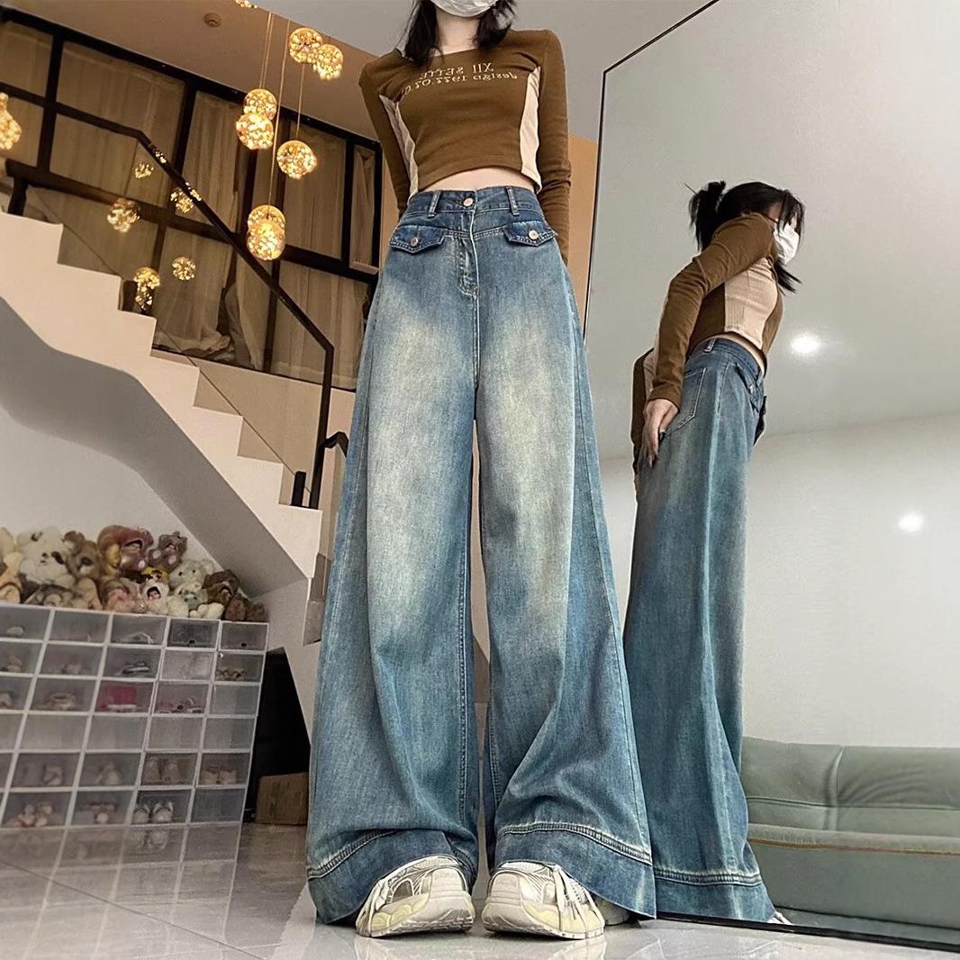 Women s Plus Size High Waist Retro Wide Leg Jeans - Slimming, Loose Fit, Floor-Length for Spring and Autumn XL
Women s Plus Size High Waist Retro Wide Leg Jeans - Slimming, Loose Fit, Floor-Length for Spring and Autumn XL