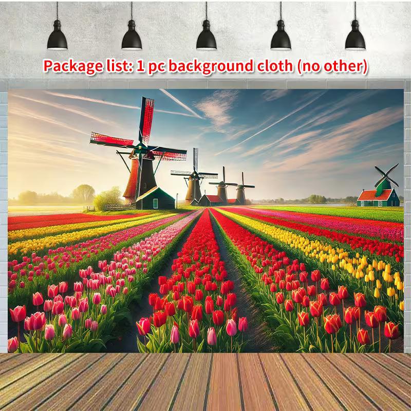 2D Holland Tulip Windmill Landscape Backdrop Nature Scenery Photo Background 47.2x31.5inch/120*80cm
2D Holland Tulip Windmill Landscape Backdrop Nature Scenery Photo Background 47.2x31.5inch/120*80cm