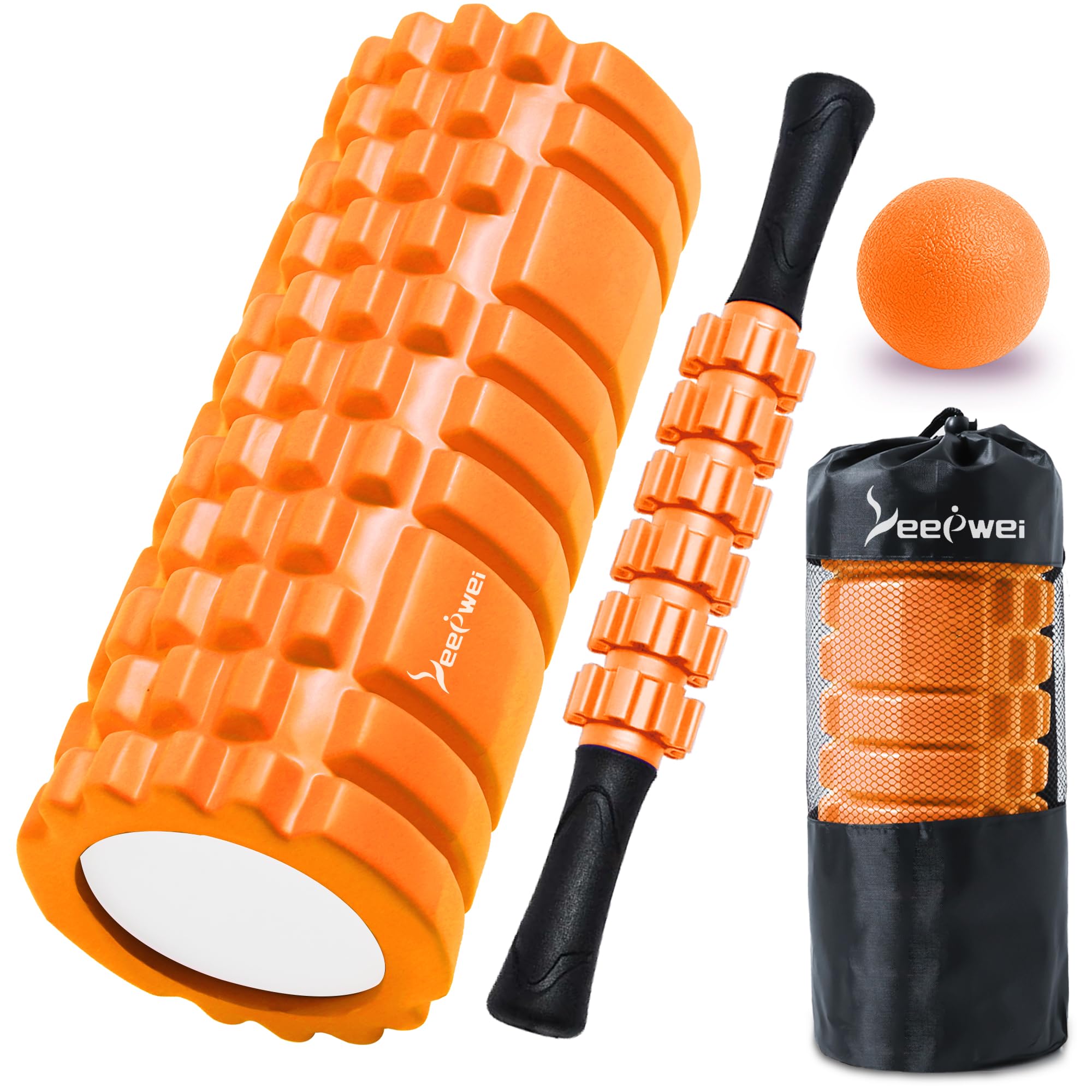 LEEPWEI Ролик из пены, Миофасциальный релиз, Палка для йоги, Массажный мяч для триггерных точек, Набор из 4 предметов для начинающих и домашнего использования, Включает сумку для хранения, Оранжевый
LEEPWEI Ролик из пены, Миофасциальный релиз, Палка для йоги, Массажный мяч для триггерных точек, Набор из 4 предметов для начинающих и домашнего использования, Включает сумку для хранения, Оранжевый