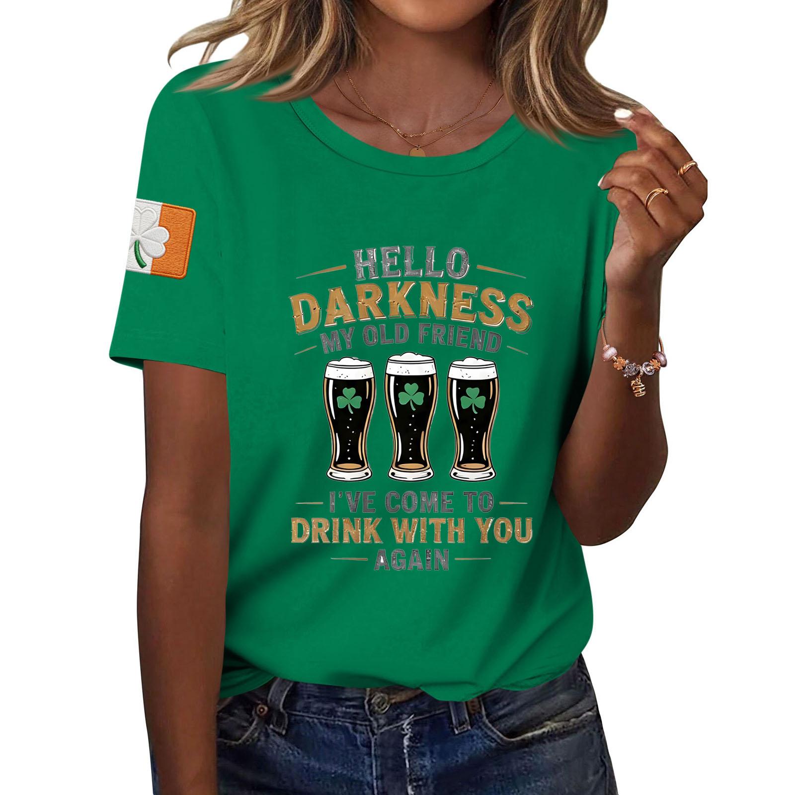 Women s Fashion Casual Printed Short Sleeve Round Neck Pullover Tops M зелений
Women s Fashion Casual Printed Short Sleeve Round Neck Pullover Tops M зелений