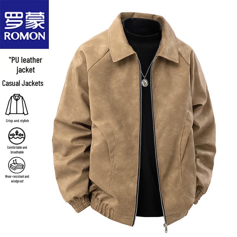 ROMON Men s Fashion Loose Fit Lapel Faux Leather Jacket XL
ROMON Men s Fashion Loose Fit Lapel Faux Leather Jacket XL