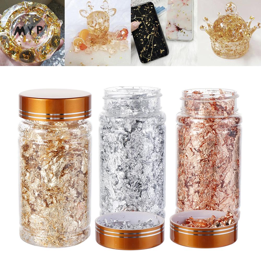 Jewelry Making Tool Art Decoration Resin Mold Fillings Gold Foil Gold Leaf Flake Filling Materials 
Jewelry Making Tool Art Decoration Resin Mold Fillings Gold Foil Gold Leaf Flake Filling Materials