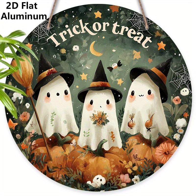 2D Flat Aluminium Halloween Sign with Ghosts & Pumpkins Pattern - Trick or Treat Figurine Ornaments - Ideal for Front Door, Wall, Porch, Window Decor 7.87×7.87inch
2D Flat Aluminium Halloween Sign with Ghosts & Pumpkins Pattern - Trick or Treat Figurine Ornaments - Ideal for Front Door, Wall, Porch, Window Decor 7.87×7.87inch