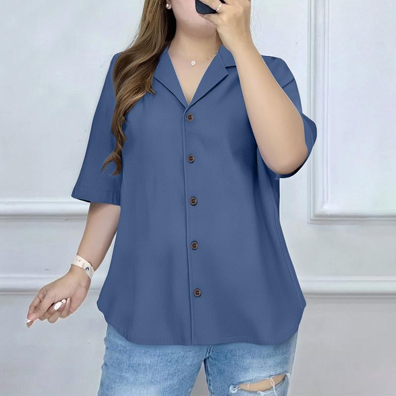 ZANZEA Women Turn Down Collar Solid Color Loose 3/4 Sleeve Casual Blouse S
ZANZEA Women Turn Down Collar Solid Color Loose 3/4 Sleeve Casual Blouse S