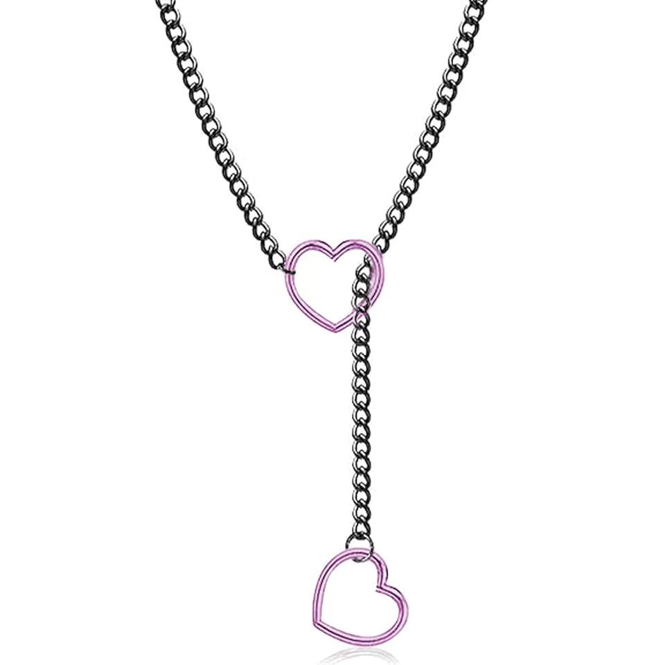 ZAKOL Регулируемое ожерелье из нержавеющей стали Кубинское плетение Пустое сердце Y-образное ожерелье Панк-рок стиль Аксессуары для вечеринок
ZAKOL Регулируемое ожерелье из нержавеющей стали Кубинское плетение Пустое сердце Y-образное ожерелье Панк-рок стиль Аксессуары для вечеринок