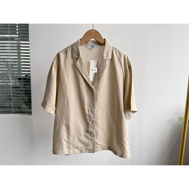 Micro Flaw New Arrival Japanese Women s Clothing Retro Linen Short Sleeve Cuban Collar Shirt Trendy Grace Slim Looking Fashion All-Matching C5 Khakis S
Micro Flaw New Arrival Japanese Women s Clothing Retro Linen Short Sleeve Cuban Collar Shirt Trendy Grace Slim Looking Fashion All-Matching C5 Khakis S