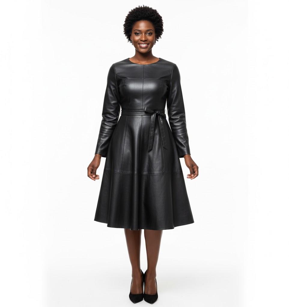 Женское черное кожаное модное платье из натуральной мягкой овчины, повседневное, новое, ручной работы 3XL чёрный
Женское черное кожаное модное платье из натуральной мягкой овчины, повседневное, новое, ручной работы 3XL чёрный