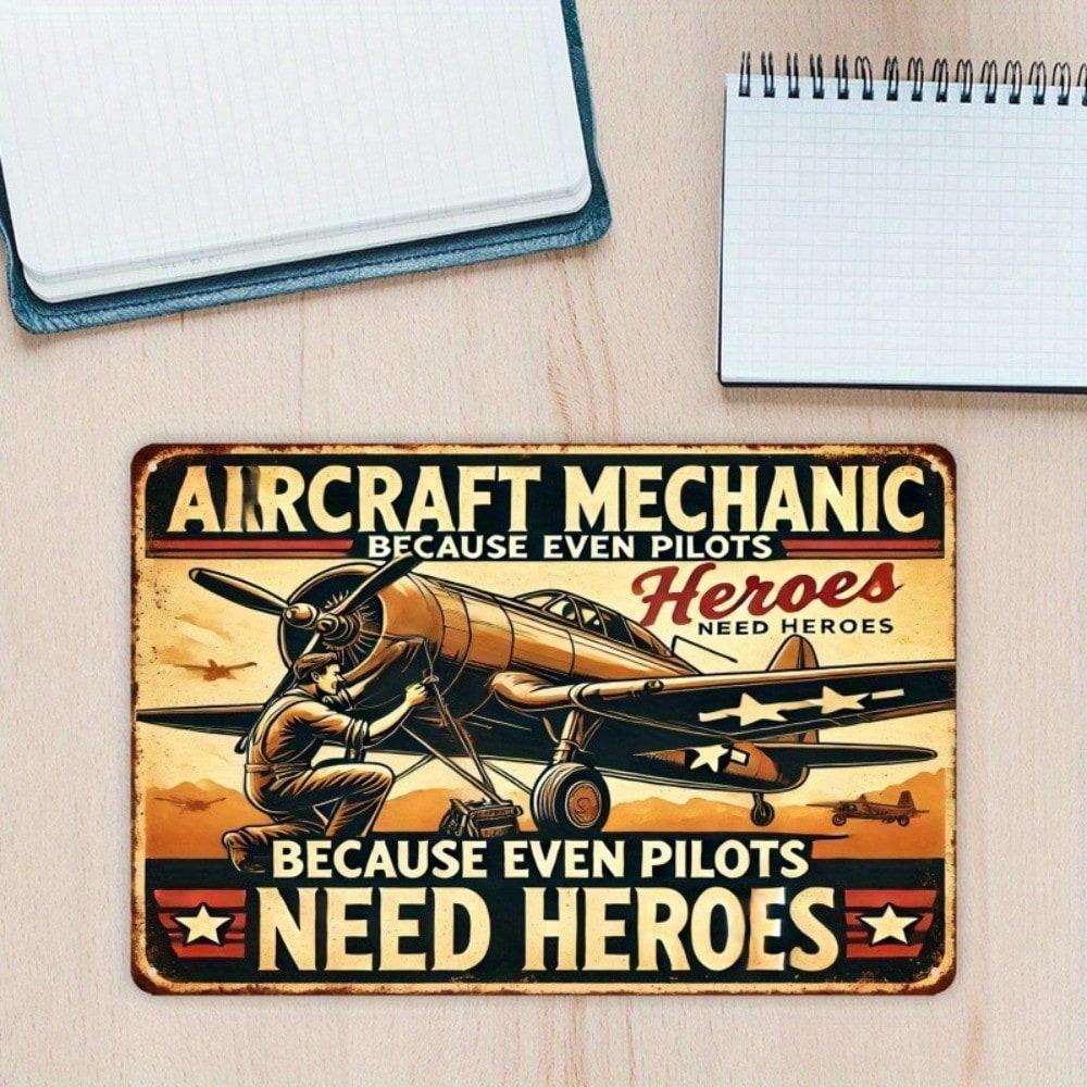 Vintage Aircraft Mechanic Tin Sign Retro Metal Wall Art 8x12 Inch Home Garage Bar Decor 20x30 різнокольоровий
Vintage Aircraft Mechanic Tin Sign Retro Metal Wall Art 8x12 Inch Home Garage Bar Decor 20x30 різнокольоровий