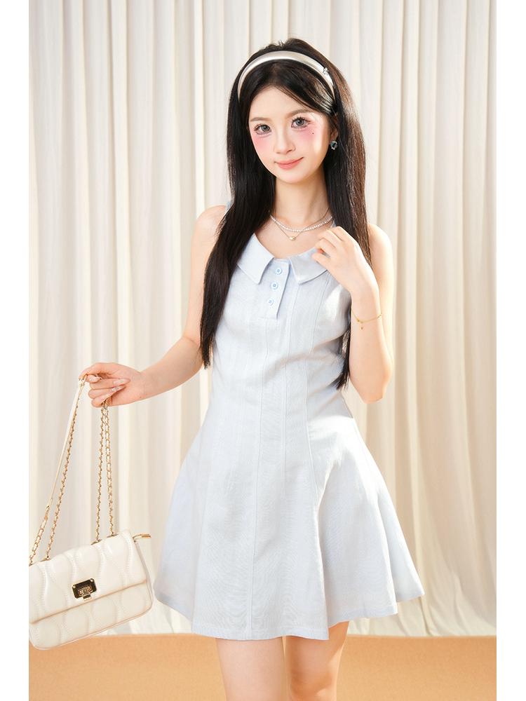 Vintage Sweet Sleeveless Preppy A-Line Dress: Minimalist Waist-Slimming Short Skirt Large
Vintage Sweet Sleeveless Preppy A-Line Dress: Minimalist Waist-Slimming Short Skirt Large