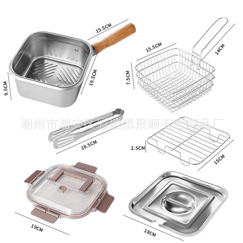 Stainless Steel Square Fryer Household Milk Pot Noodle Pot Outdoor Portable Tempura Fryer Preservation Box FryerMulti-functional
Stainless Steel Square Fryer Household Milk Pot Noodle Pot Outdoor Portable Tempura Fryer Preservation Box FryerMulti-functional