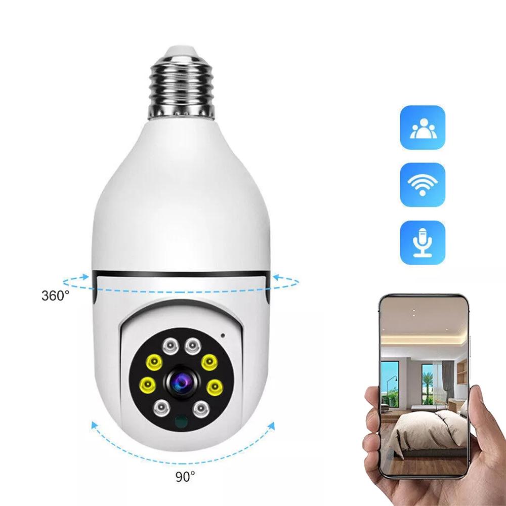 Bulb E27 Surveillance Camera Full Color Night Vision Automatic Human Tracking Zoom Indoor Security Monitor Wifi Miini IP Camera
Bulb E27 Surveillance Camera Full Color Night Vision Automatic Human Tracking Zoom Indoor Security Monitor Wifi Miini IP Camera