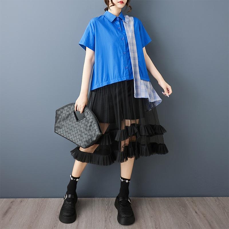 Short sleeve Plus size vintage Patchwork new in dresses for women casual loose long summer Shirt dress синий
Short sleeve Plus size vintage Patchwork new in dresses for women casual loose long summer Shirt dress синий