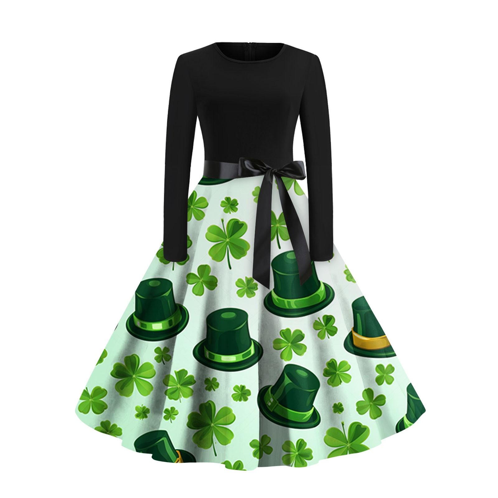 Женское винтажное классическое платье с длинным рукавом St. Платье-трапеция с круглым вырезом и принтом ко Дню Святого Патрика XL белый
Женское винтажное классическое платье с длинным рукавом St. Платье-трапеция с круглым вырезом и принтом ко Дню Святого Патрика XL белый