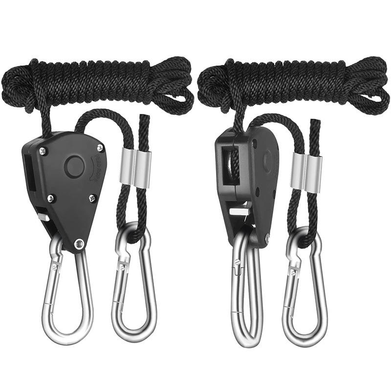 2PCS Rope Ratchet for Tent Fan 1/8 Grow Plant Lamp Pulley Ropes Heavy Duty Lanyard Hanging Adjustable Lifting Pulley Hook
2PCS Rope Ratchet for Tent Fan 1/8 Grow Plant Lamp Pulley Ropes Heavy Duty Lanyard Hanging Adjustable Lifting Pulley Hook