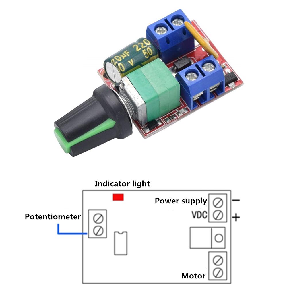 Mini DC Motor PWM Speed Controller Module 3V 6V 12V 24V 35VDC 90W 5A DC Motor Speed Regulator Control Switch LED Dimmer чорний
Mini DC Motor PWM Speed Controller Module 3V 6V 12V 24V 35VDC 90W 5A DC Motor Speed Regulator Control Switch LED Dimmer чорний