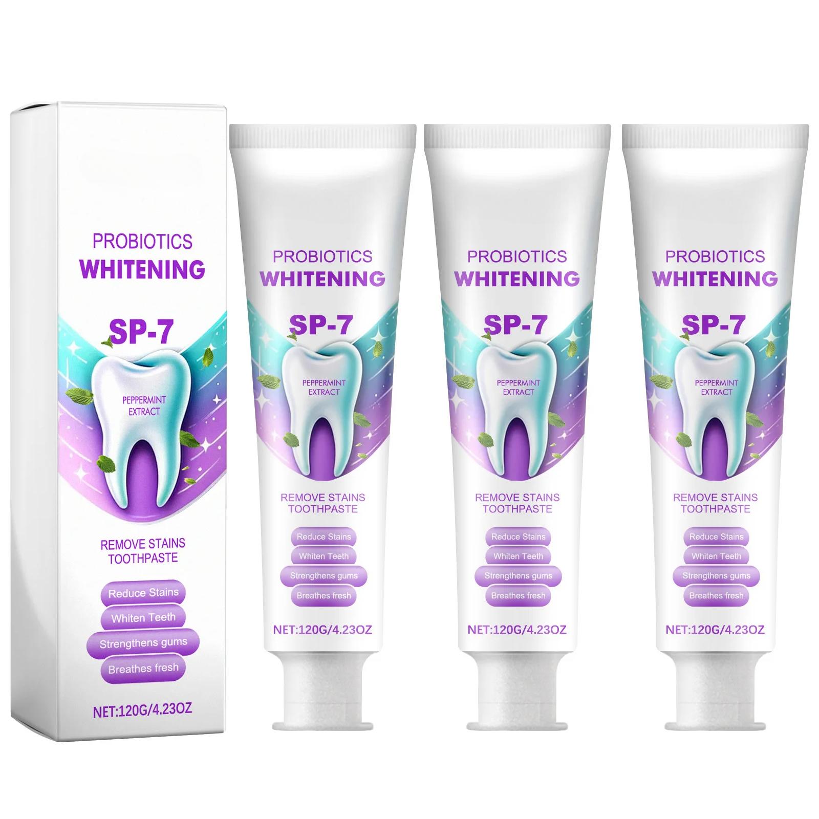 120 г Пробиотическая зубная паста Sp7 отбеливает желтые зубы снимает опухшие десны свежее дыхание восстанавливает кариес отбеливает зубы зубная паста 3PCS
120 г Пробиотическая зубная паста Sp7 отбеливает желтые зубы снимает опухшие десны свежее дыхание восстанавливает кариес отбеливает зубы зубная паста 3PCS
