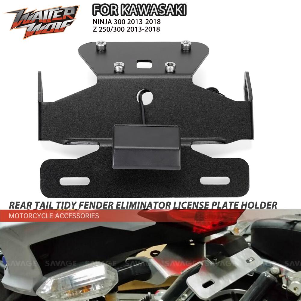 Задний держатель номерного знака мотоцикла, задний фонарь, аккуратный фиксатор крыла для KAWASAKI NINJA 250/300, кронштейн для номерной рамки Z250
Задний держатель номерного знака мотоцикла, задний фонарь, аккуратный фиксатор крыла для KAWASAKI NINJA 250/300, кронштейн для номерной рамки Z250
