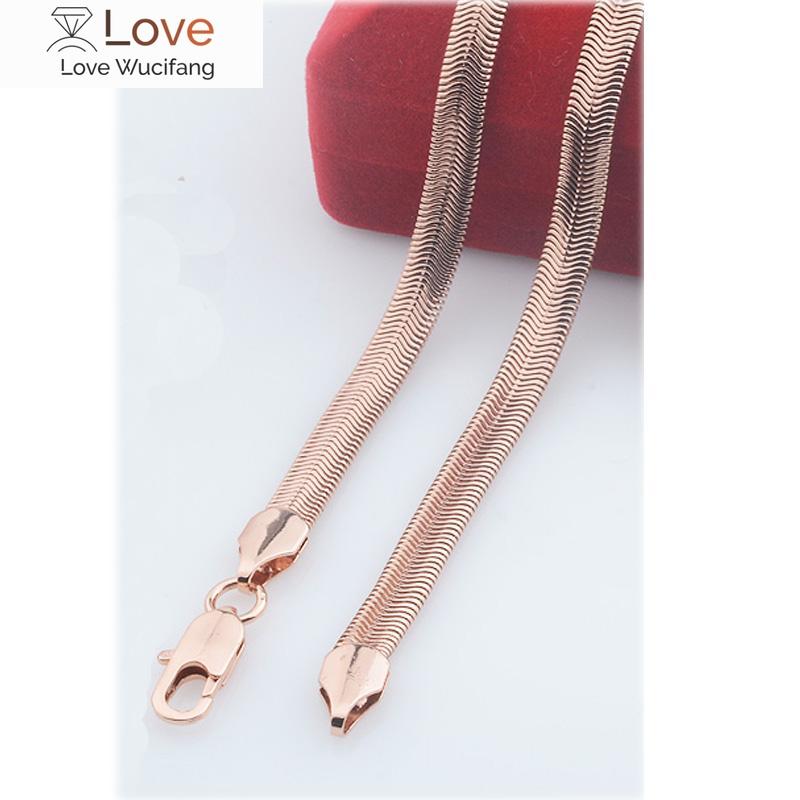 6 мм Мужские ювелирные изделия Женские классические цепочки-елочки из розового золота
6 мм Мужские ювелирные изделия Женские классические цепочки-елочки из розового золота