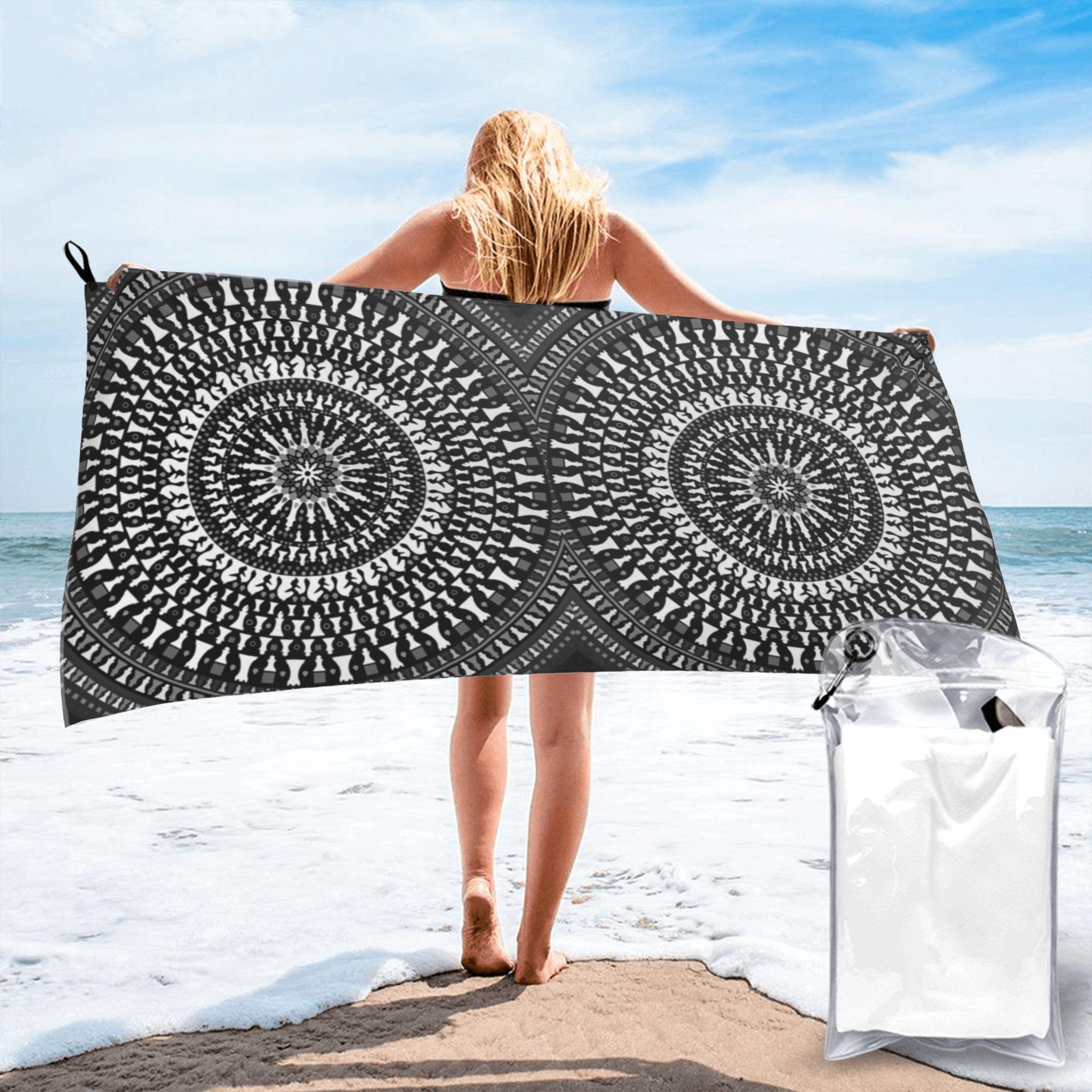 Chess Pieces Mandala Grayscale chessboard Beach Towel Soft Microfiber Quick Dry Absorbent Quick Towels For Bath W40*H60(CM)
Chess Pieces Mandala Grayscale chessboard Beach Towel Soft Microfiber Quick Dry Absorbent Quick Towels For Bath W40*H60(CM)