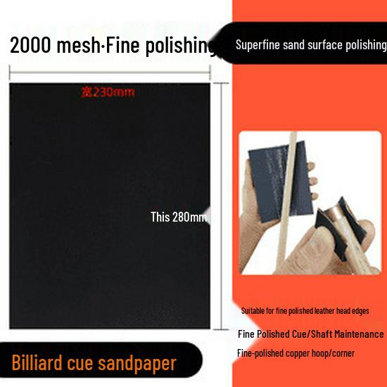 Наждачная бумага для ремонта наклеек бильярдного кия с медной обоймой
Наждачная бумага для ремонта наклеек бильярдного кия с медной обоймой