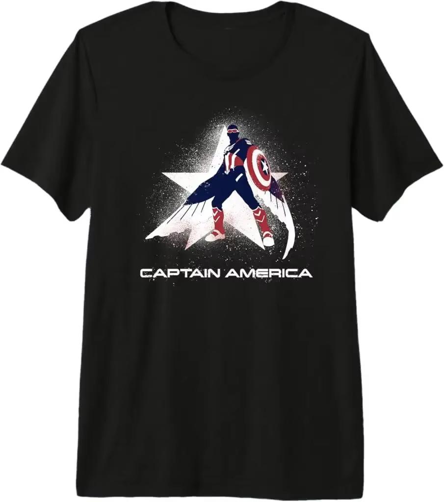 Captain America pattern Tshirt made of highquality pure cotton designed by Marvel Comics suitable for daily wear black M
Captain America pattern Tshirt made of highquality pure cotton designed by Marvel Comics suitable for daily wear black M