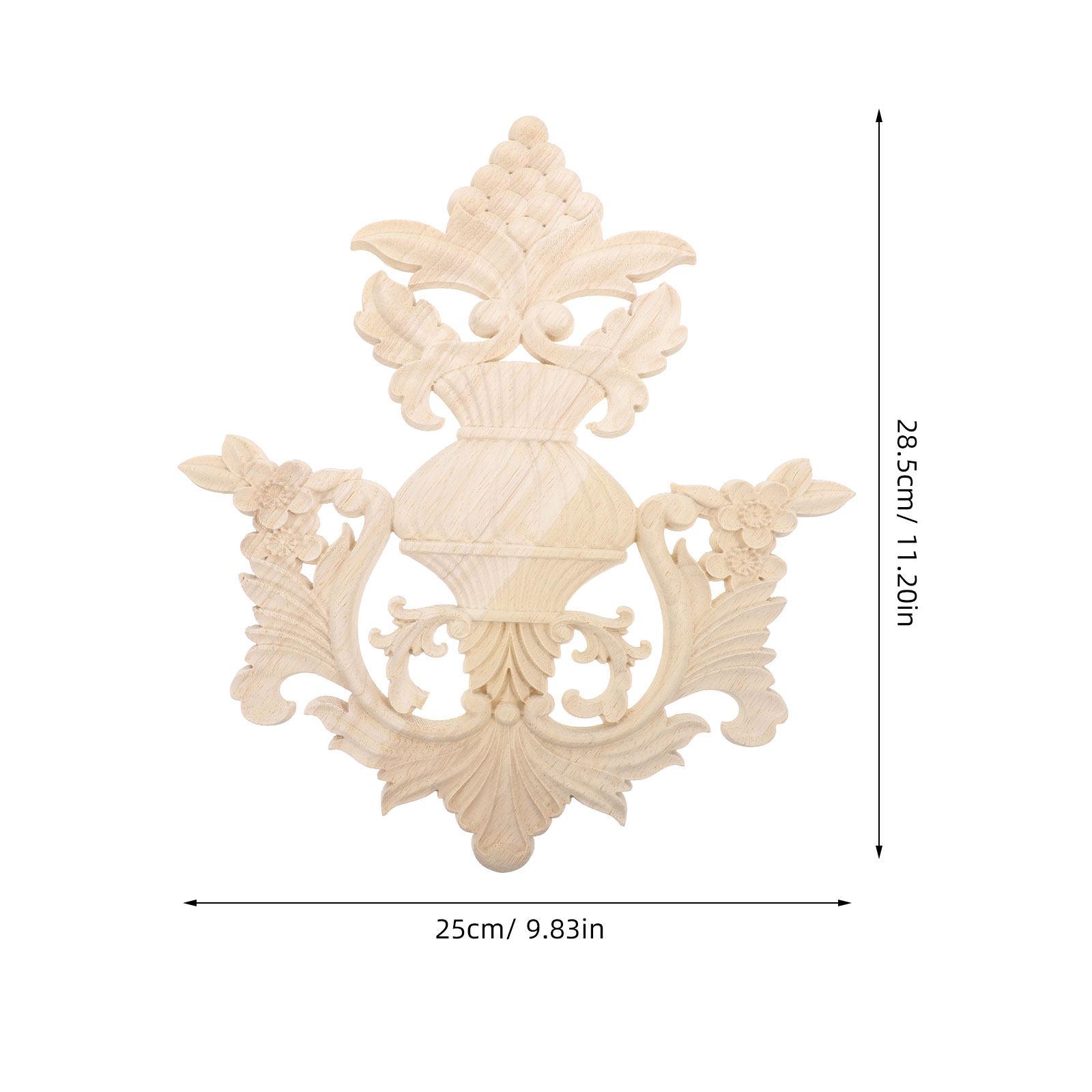 Unpainted Wooden Carved Applique For Bed Door Cabinet Decor Wood Onlay Wooden Carving Applique For Furniture DIY Parts
Unpainted Wooden Carved Applique For Bed Door Cabinet Decor Wood Onlay Wooden Carving Applique For Furniture DIY Parts