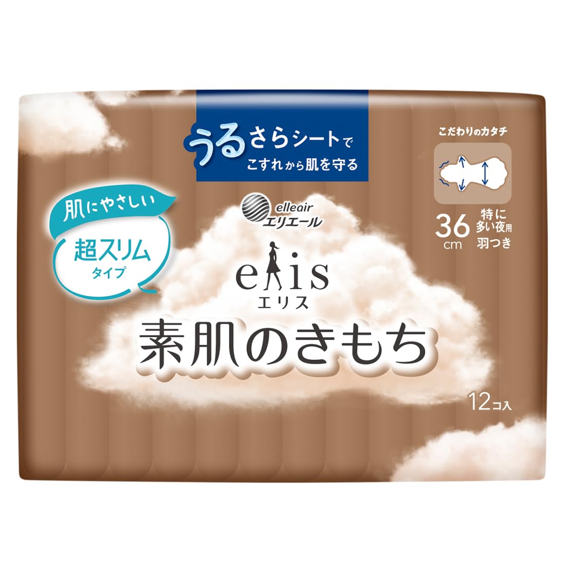 Eris Bare Skin Feeling Super Slim с крыльями 36 см для тяжелых 12 листов (особенно ночи)
Eris Bare Skin Feeling Super Slim с крыльями 36 см для тяжелых 12 листов (особенно ночи)