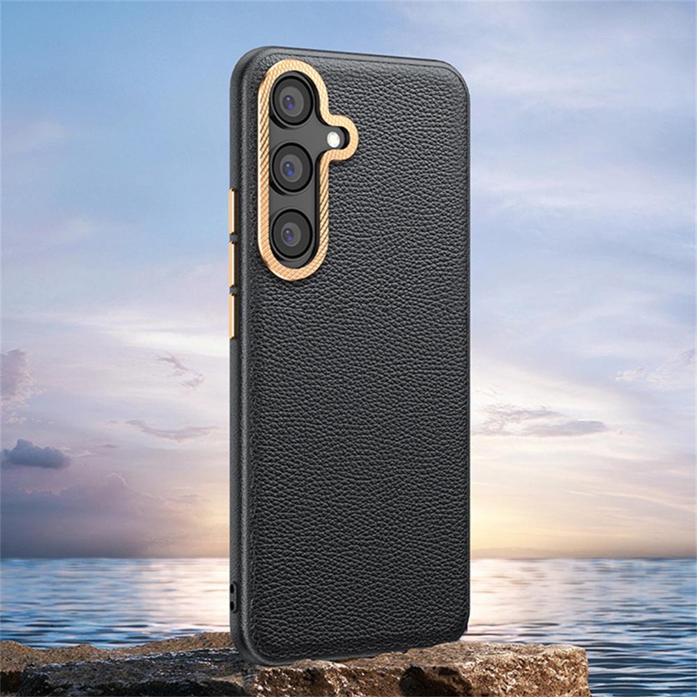 For Samsung Galaxy S25+ Phone Case Leather+TPU Back Cover with Metal Lens Frame Black
For Samsung Galaxy S25+ Phone Case Leather+TPU Back Cover with Metal Lens Frame Black