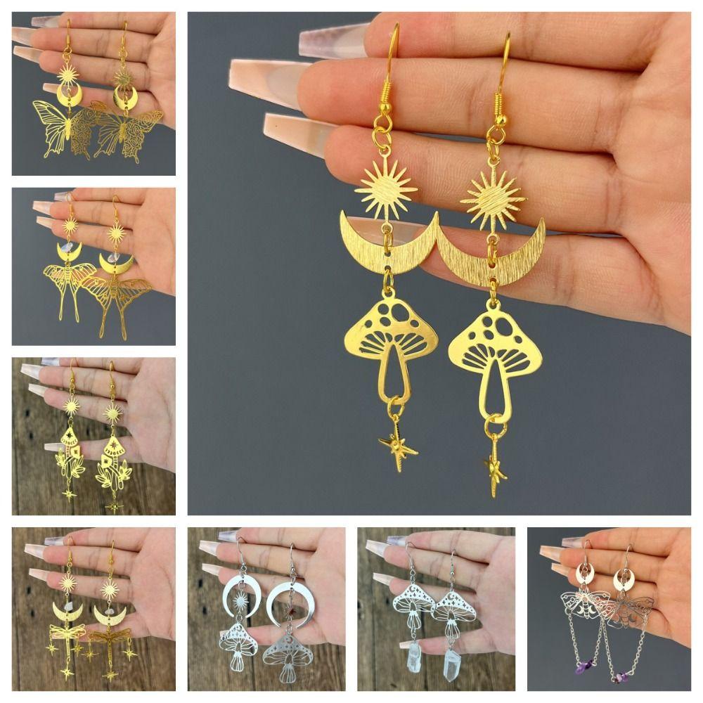 Glitter Sparkling Earrings Mushroom Sun Moon Star Gorgeous Ear Cuff Tassel Earrings Studs Female style 6
Glitter Sparkling Earrings Mushroom Sun Moon Star Gorgeous Ear Cuff Tassel Earrings Studs Female style 6
