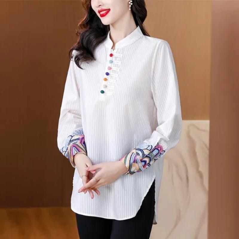 Spring Autumn New Stand Collar Fashion Long Sleeve Blouse Women High Street Casual Embroidered Pullovers Vintage All-match Tops XXXL рожевий
Spring Autumn New Stand Collar Fashion Long Sleeve Blouse Women High Street Casual Embroidered Pullovers Vintage All-match Tops XXXL рожевий