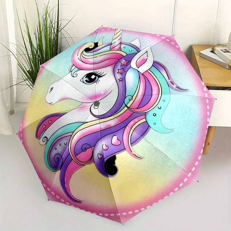 Unicorn Fantasy Themed Automatic Folding Umbrella 8 Ribs Durable Iron Frame, Vibrant Color Design, Compact Travel Umbrella for Beach, Outdo
Unicorn Fantasy Themed Automatic Folding Umbrella 8 Ribs Durable Iron Frame, Vibrant Color Design, Compact Travel Umbrella for Beach, Outdo