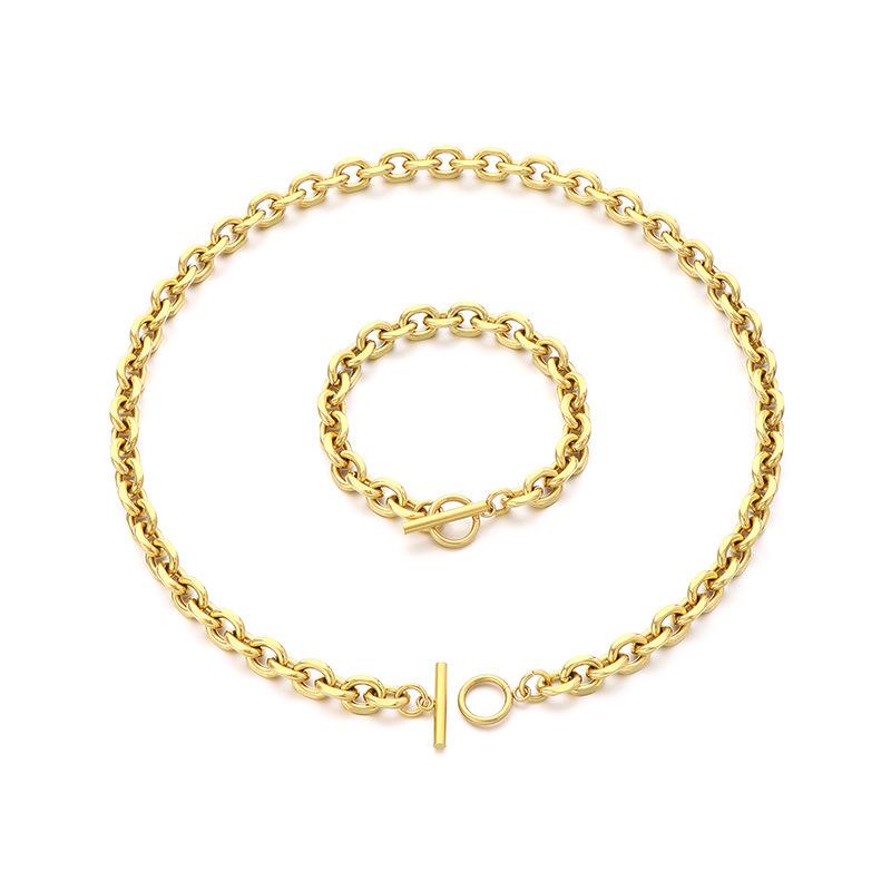 Minimalist O-shaped Trimming Chain OT Buckle Sweater Chain Men s and Women s Bracelet Necklace Set 21cm+45cm
Minimalist O-shaped Trimming Chain OT Buckle Sweater Chain Men s and Women s Bracelet Necklace Set 21cm+45cm