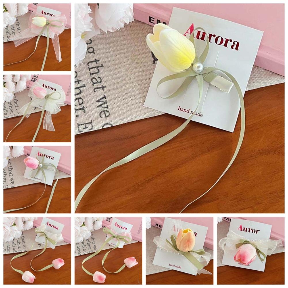 Female Hair Accessories Tulip Flower Hair Clip Cloth Tulip Flower Bracelet Summer Yellow-StyleC
Female Hair Accessories Tulip Flower Hair Clip Cloth Tulip Flower Bracelet Summer Yellow-StyleC