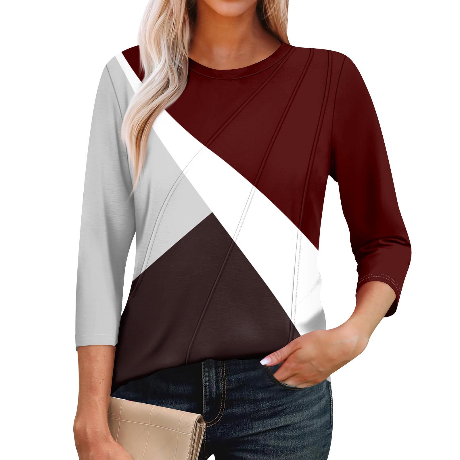 Женская мода повседневные топы с рукавом 3/4 плиссированные модные топы футболки L винный
Женская мода повседневные топы с рукавом 3/4 плиссированные модные топы футболки L винный