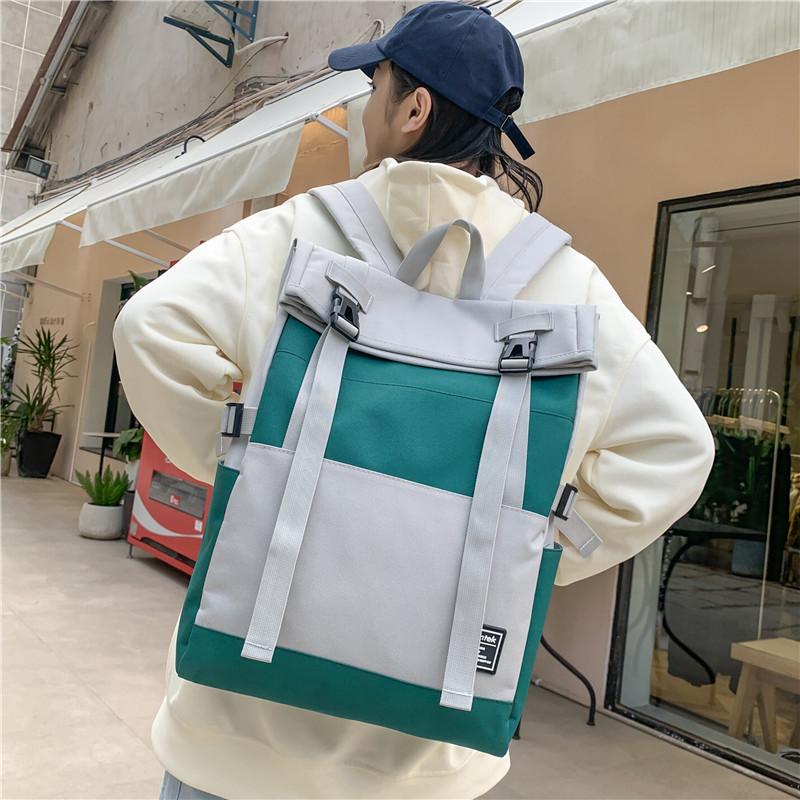 trendy and cool color matching neutral crimping lock student schoolbag daily travel large-capacity backpack
trendy and cool color matching neutral crimping lock student schoolbag daily travel large-capacity backpack