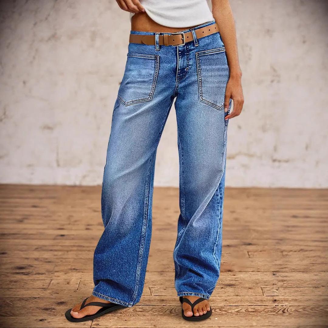 2026 New Women s High Waist Stretch Jeans, Loose Fit Straight Leg Denim Pants with Pockets for Casual Wear XXL синій
2026 New Women s High Waist Stretch Jeans, Loose Fit Straight Leg Denim Pants with Pockets for Casual Wear XXL синій