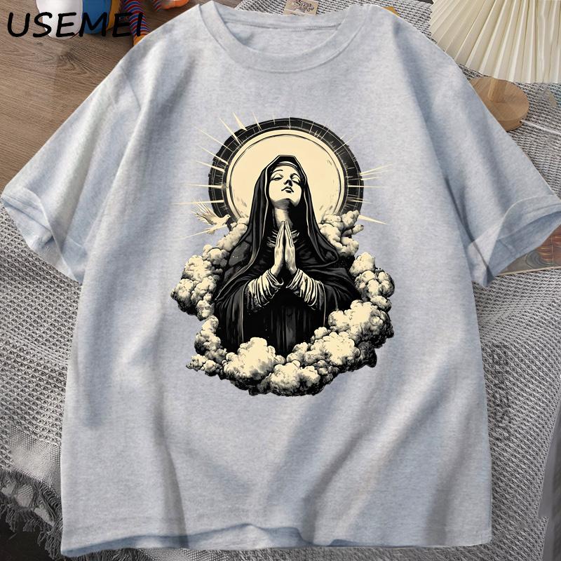 Christian T Shirt Virgin Mary Graphic Tshirt Faith Unisex Tee Christmas or Easter T-shirt Tee Shirt Cotton Short Sleeve Clothes XXXL сірий
Christian T Shirt Virgin Mary Graphic Tshirt Faith Unisex Tee Christmas or Easter T-shirt Tee Shirt Cotton Short Sleeve Clothes XXXL сірий