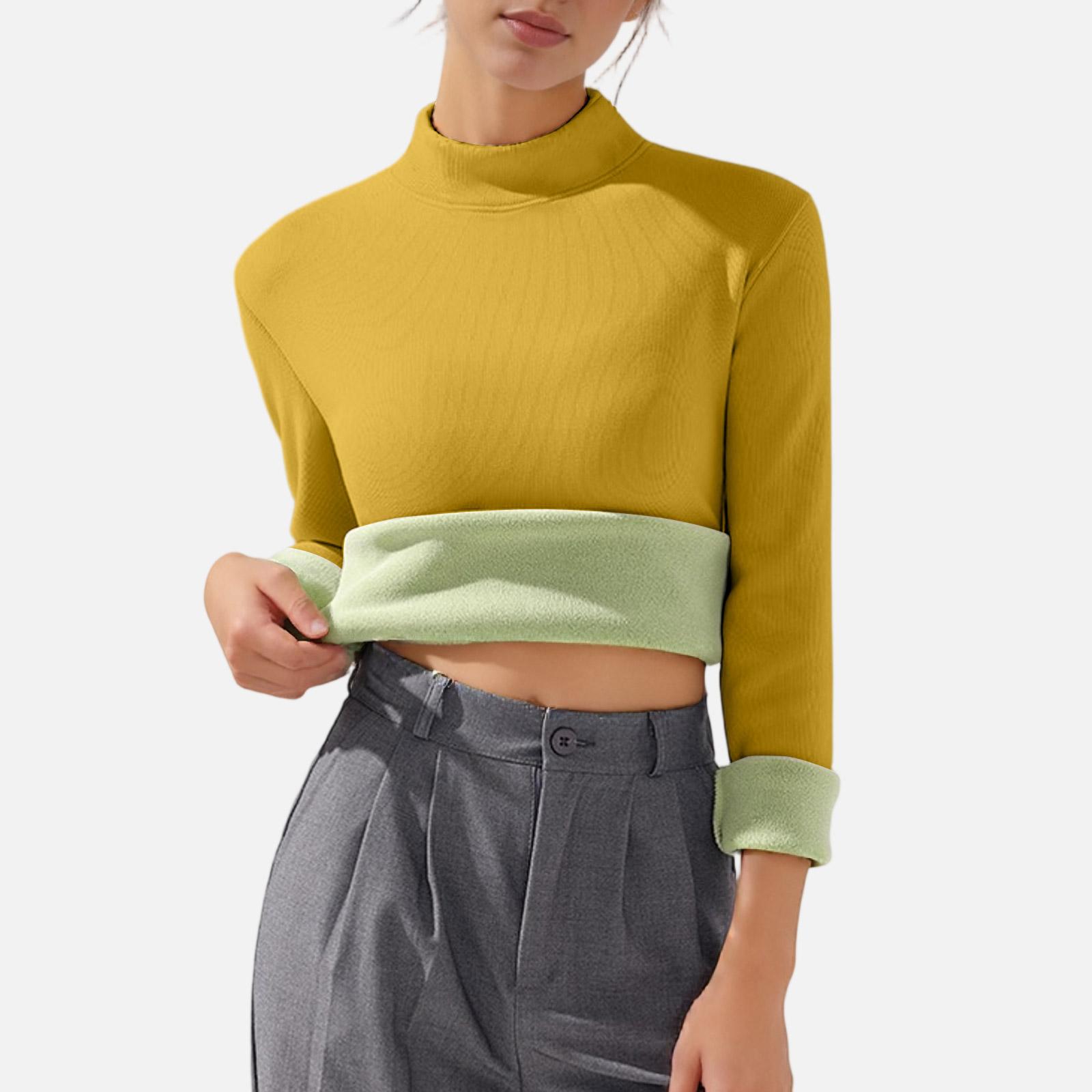 Женский модный повседневный топ с круглым вырезом, однотонный флисовый, с длинным рукавом XXL жёлтый
Женский модный повседневный топ с круглым вырезом, однотонный флисовый, с длинным рукавом XXL жёлтый