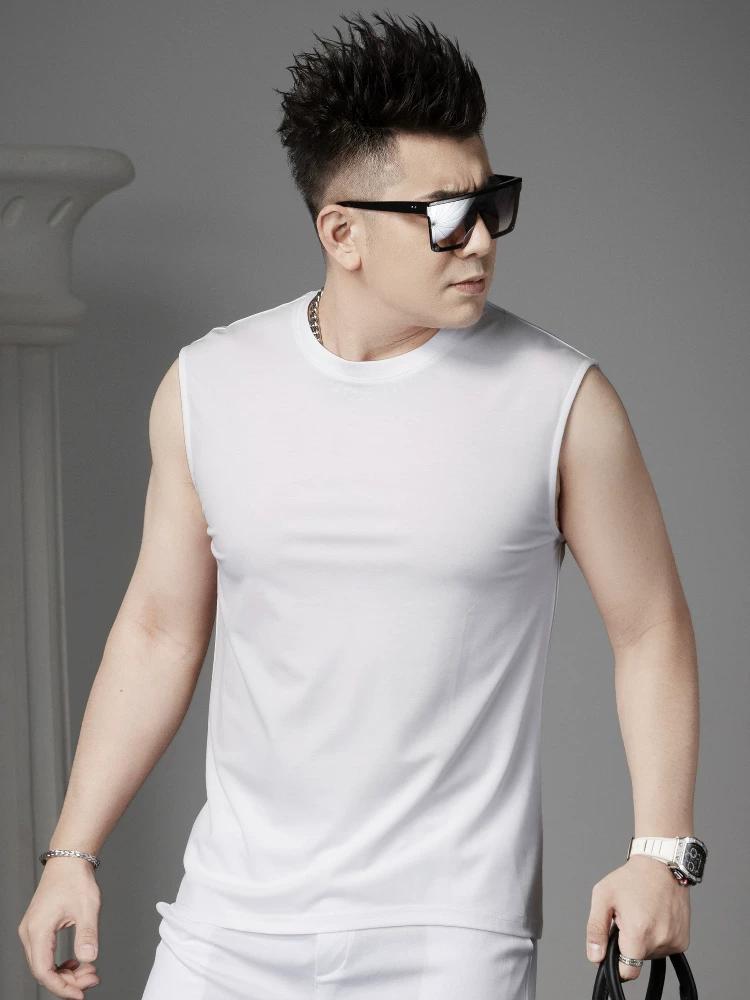 Ozhouzhan round Neck Vest Men s Summer Thin Sleeveless T-shirt Solid Blazer Top Men s Undershirt Waistcoat L белый
Ozhouzhan round Neck Vest Men s Summer Thin Sleeveless T-shirt Solid Blazer Top Men s Undershirt Waistcoat L белый