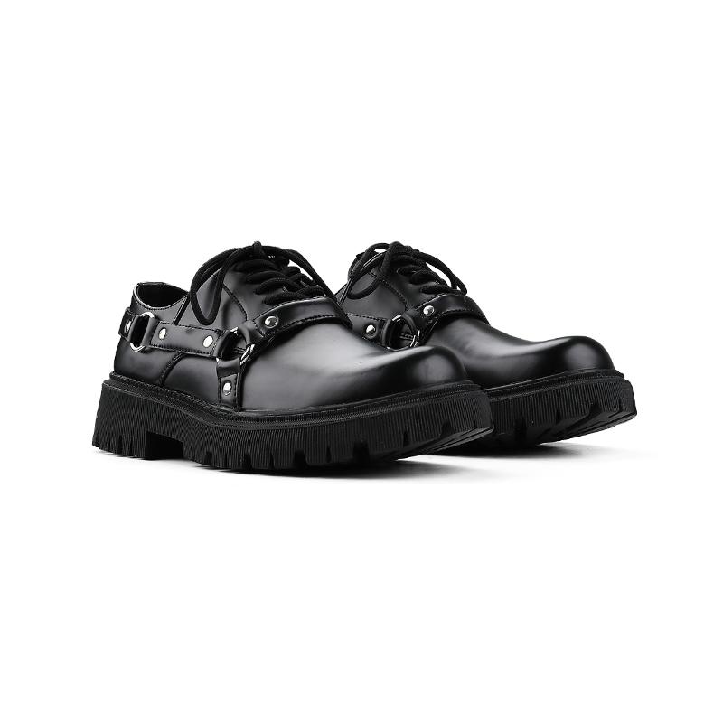 Cool Men Must Have Black Lace -Up Rivet Leather Metal Style Buckle Belt Thick -Soled Male Motorcycle Shoes
Cool Men Must Have Black Lace -Up Rivet Leather Metal Style Buckle Belt Thick -Soled Male Motorcycle Shoes