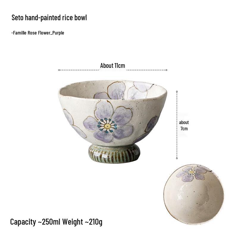 Ruhan Seto Hand-Painted Pastel Flower Rice Bowl
Ruhan Seto Hand-Painted Pastel Flower Rice Bowl