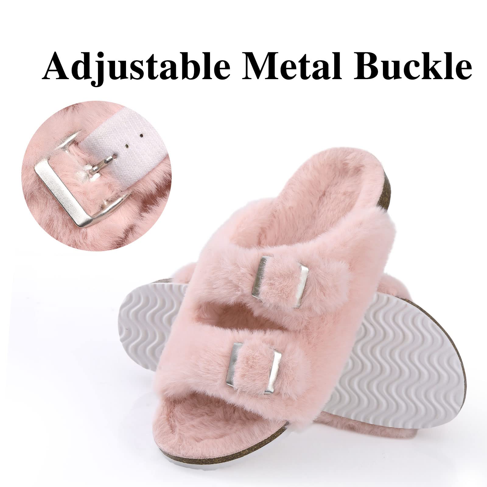Bebealy Cork Footbed Plush Fur Slippers For Women Winter Fluffy Open Toe Furry Slippers Female Linning Home Clogs Fuzzy Slides
Bebealy Cork Footbed Plush Fur Slippers For Women Winter Fluffy Open Toe Furry Slippers Female Linning Home Clogs Fuzzy Slides