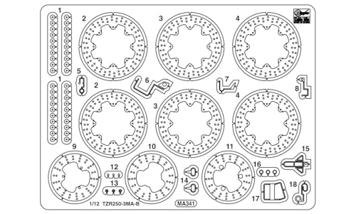 Hasegawa 1/12 Yamaha TZR250 (3MA) Late Model Etching Parts for Plastic Model Kits 21777
Hasegawa 1/12 Yamaha TZR250 (3MA) Late Model Etching Parts for Plastic Model Kits 21777