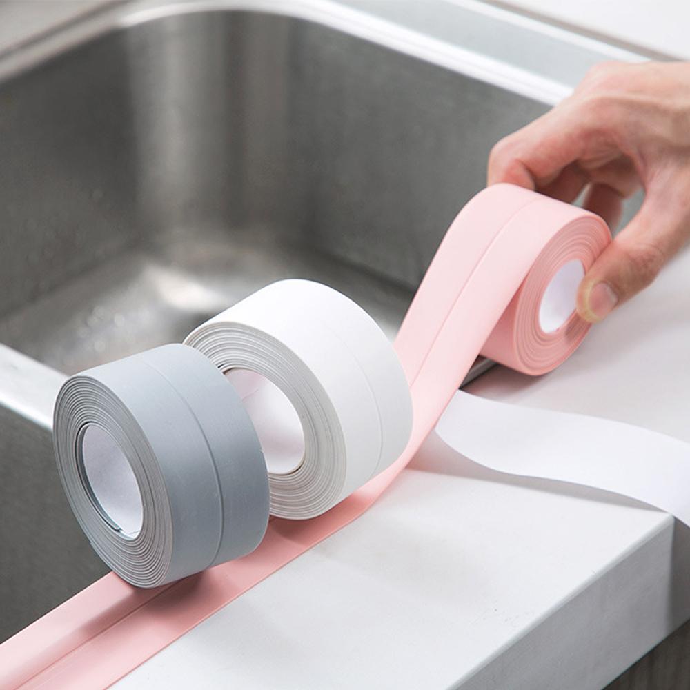 Bathroom Caulk Tape Self Adhesive Sealing Tape Strip PVC Waterproof OilProof Kitchen Sink Shower Toilet Wall Sticker W2.2CM L3.2M
Bathroom Caulk Tape Self Adhesive Sealing Tape Strip PVC Waterproof OilProof Kitchen Sink Shower Toilet Wall Sticker W2.2CM L3.2M