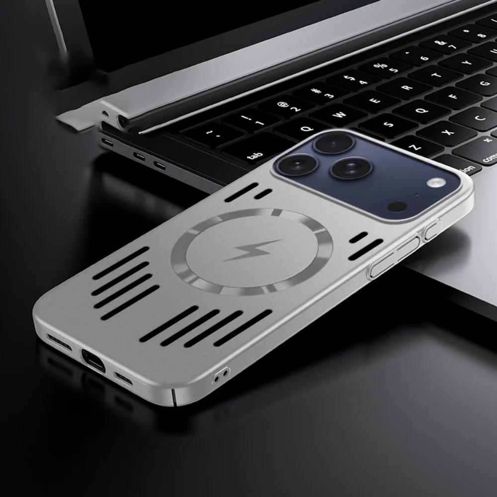 Магнитный чехол для телефона с теплоотводом из твердого металла для IPhone 17 Air 16 15 14 13 12 Pro Max, крышка для беспроводной зарядки Magsafe iPhone 14 Pro
Магнитный чехол для телефона с теплоотводом из твердого металла для IPhone 17 Air 16 15 14 13 12 Pro Max, крышка для беспроводной зарядки Magsafe iPhone 14 Pro
