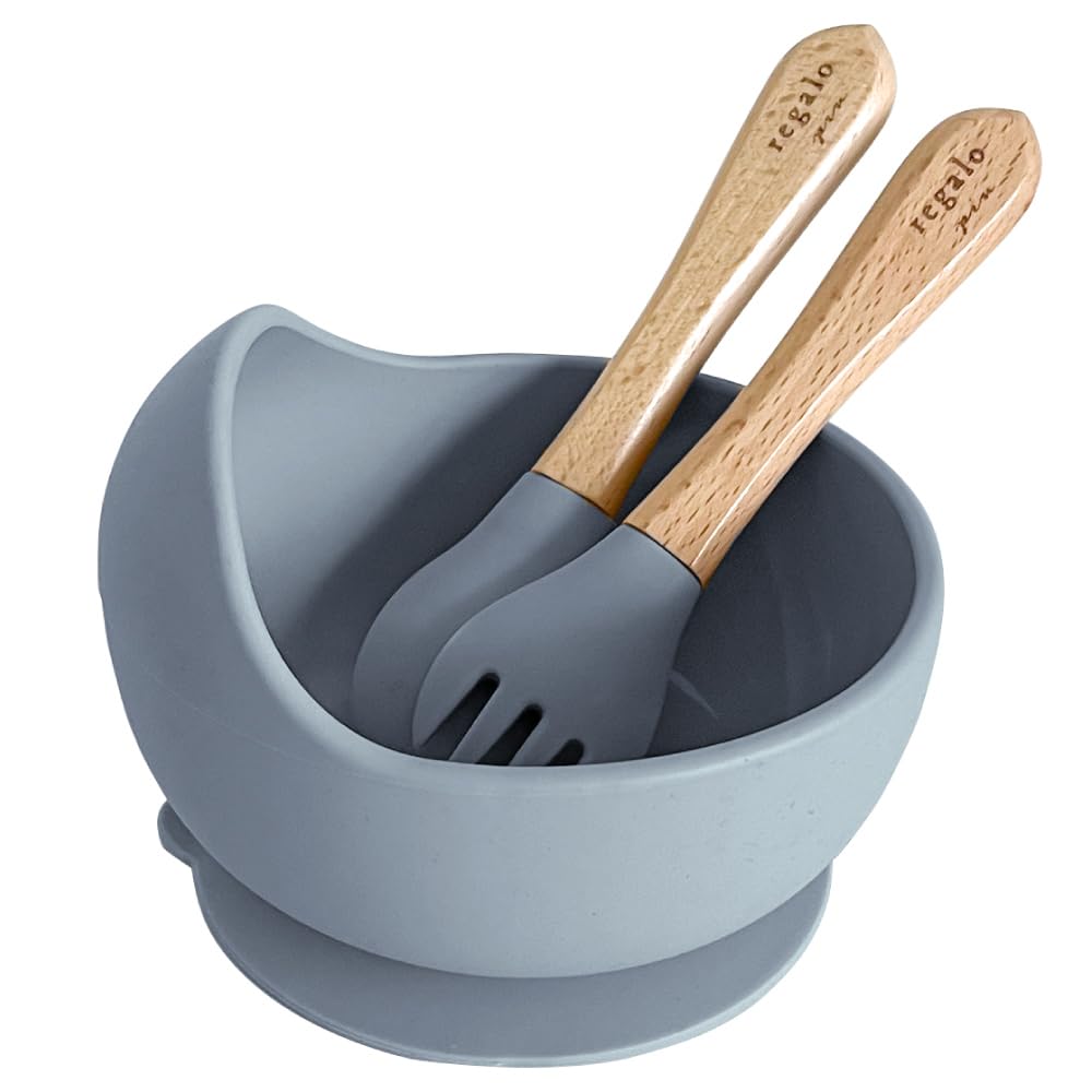 Regalo Baby Tableware Round Bowl Food Hygiene Baby Microwave Dishwasher Suction Cup Included Set, Inspected, Food, Safe, Silicone, Safe, (Dusty Blue)
Regalo Baby Tableware Round Bowl Food Hygiene Baby Microwave Dishwasher Suction Cup Included Set, Inspected, Food, Safe, Silicone, Safe, (Dusty Blue)